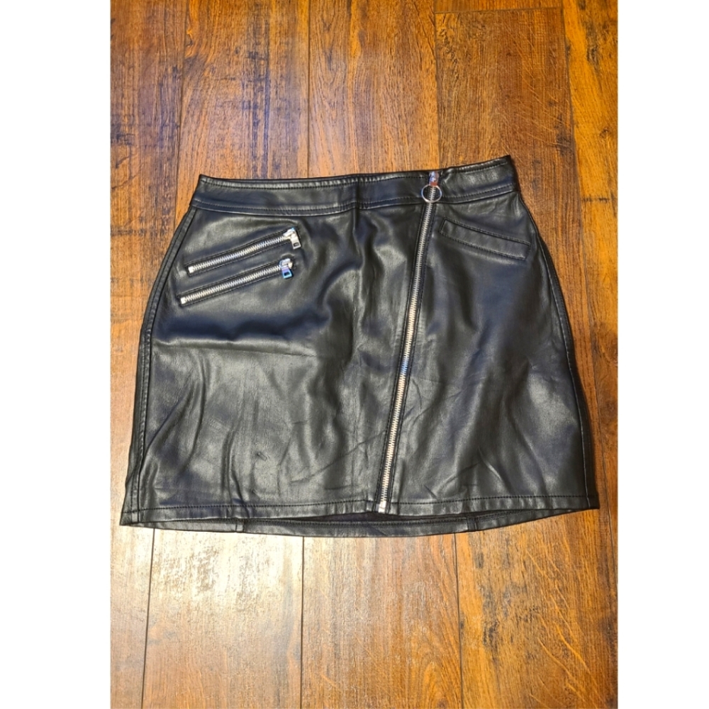 Faux Leather Skirt